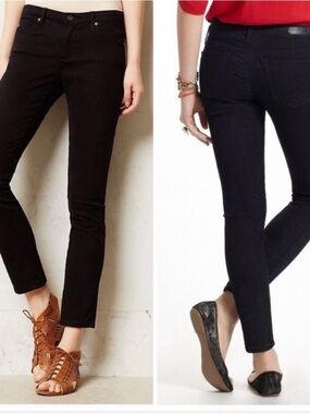 AG Adriano Goldschmied Black Straight Leg Pants